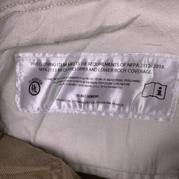 Carhartt FRB159 GKH Loose Fit Fire Resistant FR Pants Men's 42x30 Measures 40x30 - Picture 9 of 14
